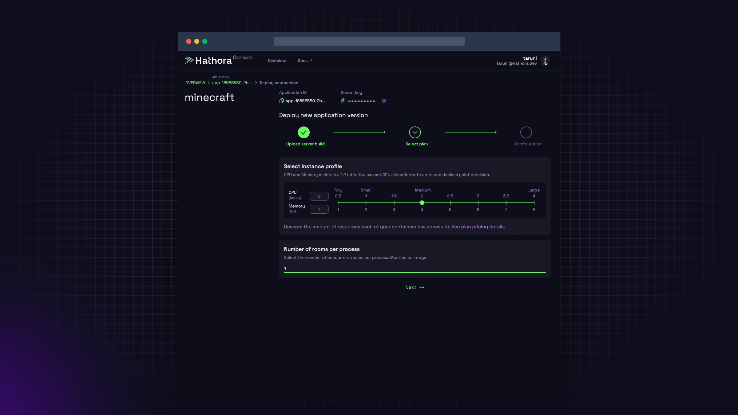 Hathora Console Dashboard